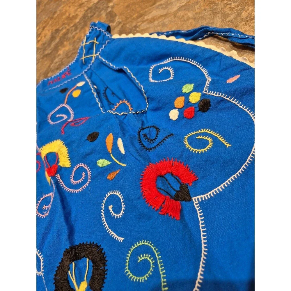 Authentic Apron Portugal Handmade With Pockets Blue And Colorful